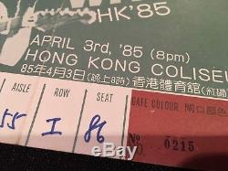 WHAM GEORGE MICHAEL RIDGELEY Concert Ticket Stub April 3, 1985 HONG KONG CHINA