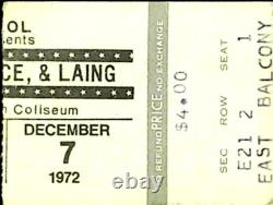 West Bruce Laing Concert Ticket Stub Sam Houston Coliseum Texas Rock 12/7/1972