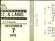 West Bruce Laing Concert Ticket Stub Sam Houston Coliseum Texas Rock 12/7/1972