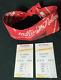 Willie Nelson Stage Worn Bandana + 2 Front Row Center 1998 Concert Ticket Stubs