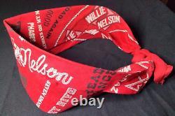 Willie Nelson STAGE WORN BANDANA + 2 Front Row Center 1998 CONCERT TICKET STUBS