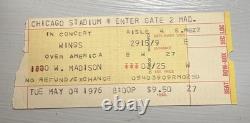 Wings Paul Mccartney Of Beatles Rare Concert Ticket Stub Chicago, IL 05/04/1976