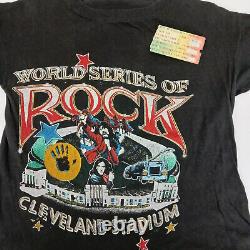 World Series of Rock Concert T-Shirt & Ticket Stub Original Vtg 1980 Cleveland