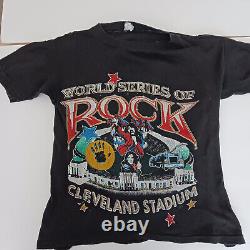 World Series of Rock Concert T-Shirt & Ticket Stub Original Vtg 1980 Cleveland