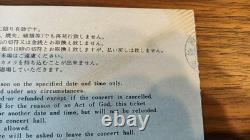 YES 1973 Japan concert ticket stub Vintage
