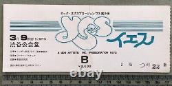 Yes JAPAN original 1973 concert ticket stub BLUE ver. Jon Anderson RICK WAKEMAN