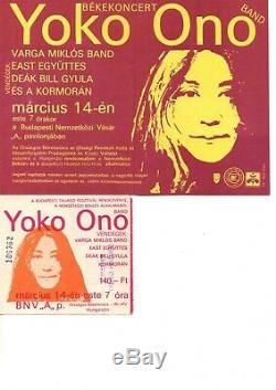 Yoko Ono Band Peace concert EAST Block Hungary 1986. 03.14 ticket stub