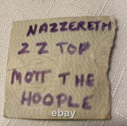 ZZ Top, Mott the Hoople, Nazareth 1973 Original concert handbill? & ticket stub